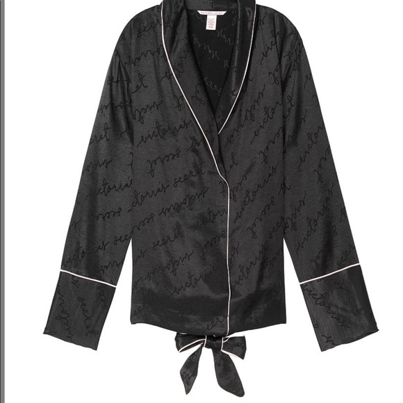 COPY - Victoria’s Secret Satin Logo Wrap Top - Picture 2 of 7